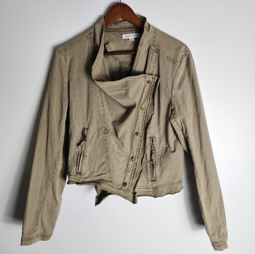 Tribal Jeans Women's Khaki Jacket Size Medium
